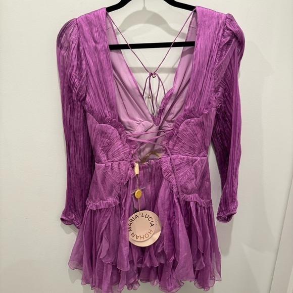 NWT Maria Lucia Hohan Alara Ruffled Minidress - Picture 9 of 16